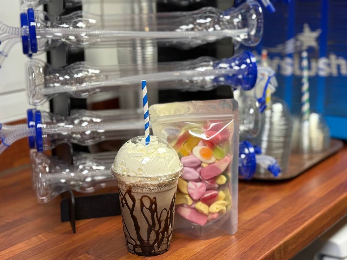 Frozen slush drink at Boomerang Family Play Centre